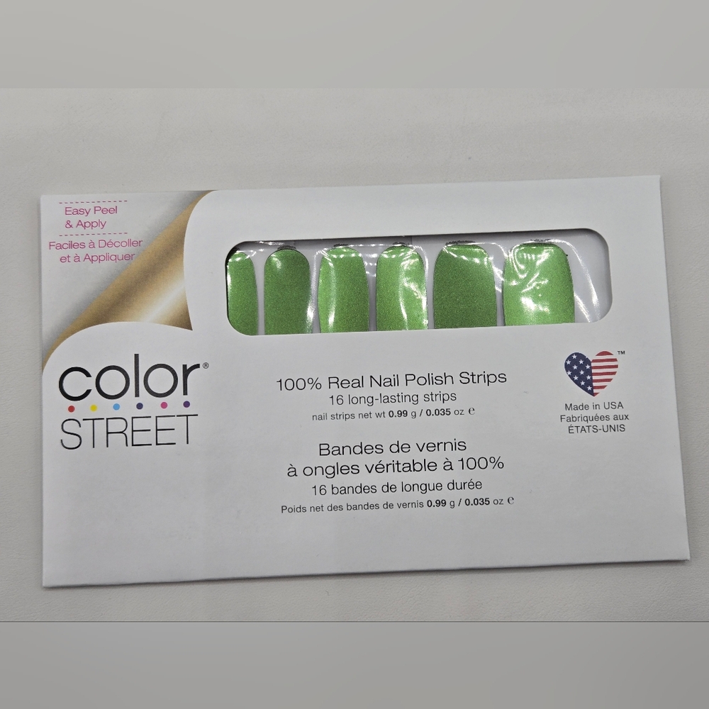 Color Street Viper Active Green Metallic Nail Polish Strips - Picture 3 of 5